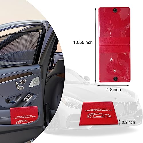 Ziciner Car Insurance Holder - 2 Pack Red