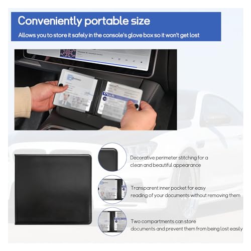 Dickno Car Registration and Insurance Holder, Auto Card Organizer