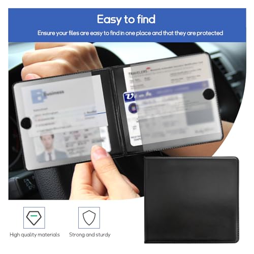 Dickno Car Registration and Insurance Holder, Auto Card Organizer
