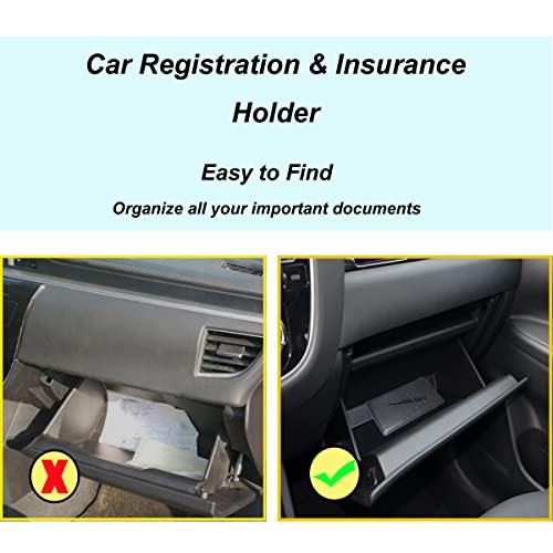 Black Premium Car Registration and Insurance Holder – Glove Box Organizer
