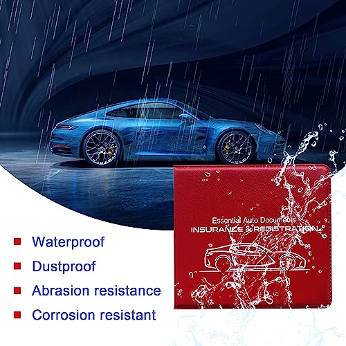 Ziciner Car Insurance Holder - 2 Pack Red