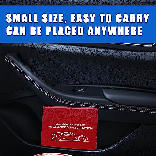 Ziciner Car Insurance Holder - 2 Pack Red