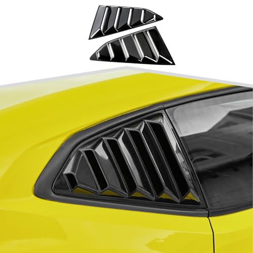 Chevy Camaro Rear Side Window Louvers, Black