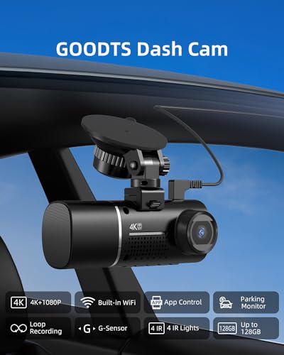 Dual Front and Inside Car Dash Cam, WiFi, G-Sensor