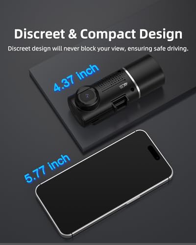 Dual Front and Inside Car Dash Cam, WiFi, G-Sensor