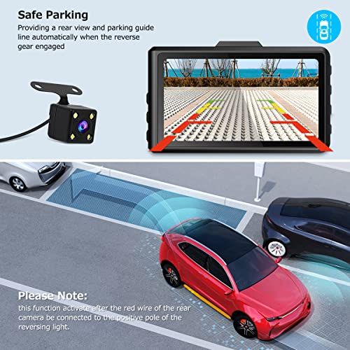 SPADE Dual Dash Cam, Front and Rear, 1296P