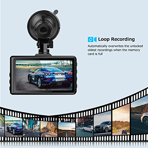 SPADE Dual Dash Cam, Front and Rear, 1296P