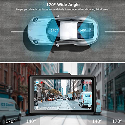 SPADE Dual Dash Cam, Front and Rear, 1296P
