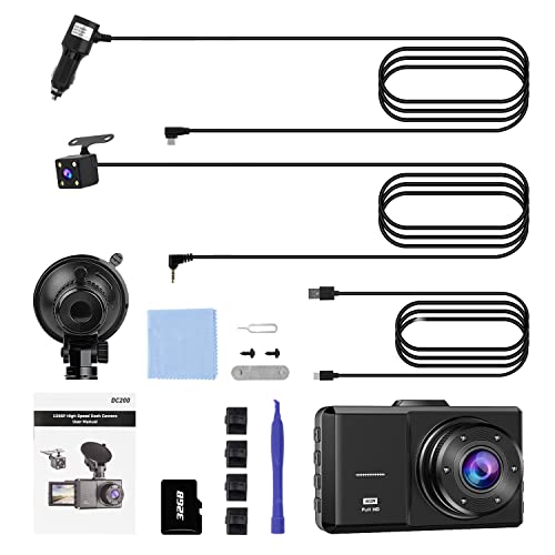 SPADE Dual Dash Cam, Front and Rear, 1296P