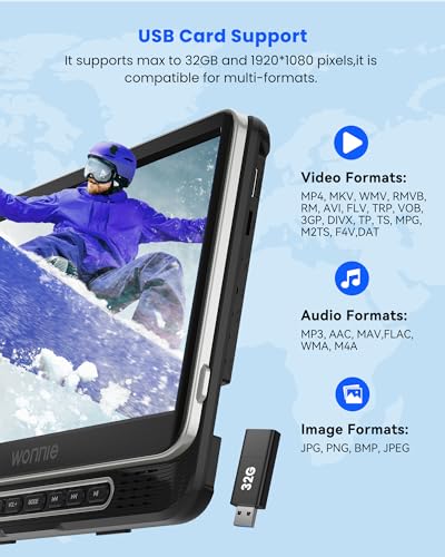 12" Headrest Video Player for Car with HDMI