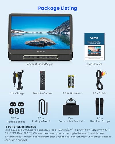 12" Headrest Video Player for Car with HDMI