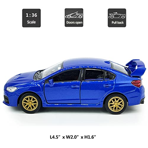 Subaru Impreza WRX STI Diecast Model Car, Blue