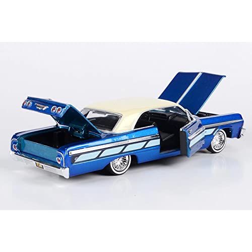 1964 Chevy Impala Lowrider Diecast Car Candy Blue