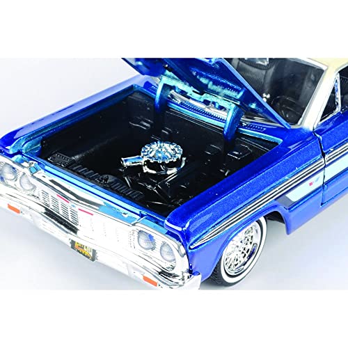 1964 Chevy Impala Lowrider Diecast Car Candy Blue