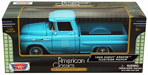 1958 Chevy Apache Fleetside Pickup Toy Car, 1/24 Scale
