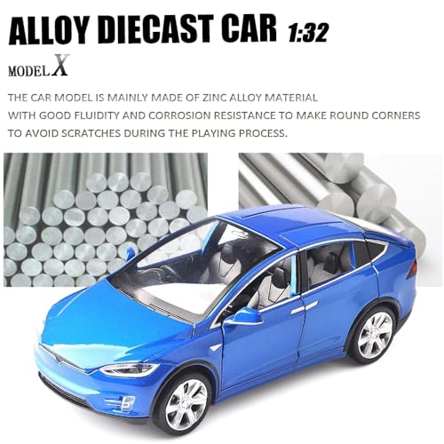 1:32 Scale Tesla X90 Diecast Car with Lights & Sounds