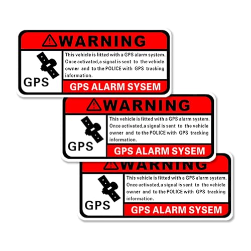 Universal Anti-Theft GPS Alarm Car Stickers (Red/Black)