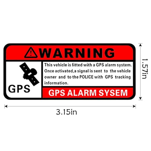 Universal Anti-Theft GPS Alarm Car Stickers (Red/Black)