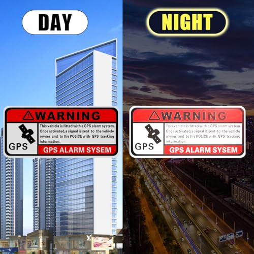 Universal Anti-Theft GPS Alarm Car Stickers (Red/Black)