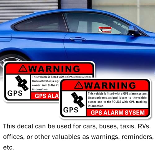 Universal Anti-Theft GPS Alarm Car Stickers (Red/Black)
