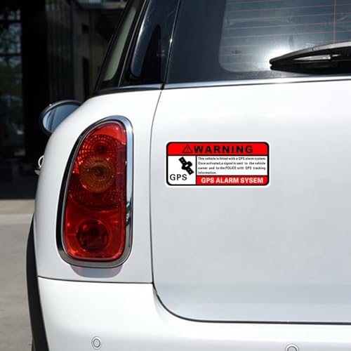 Universal Anti-Theft GPS Alarm Car Stickers (Red/Black)