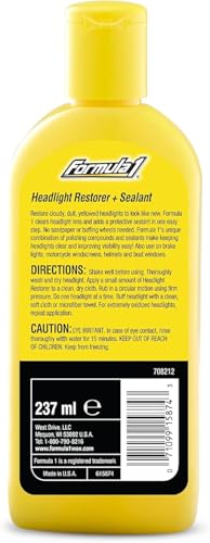 Formula 1 Headlight Restorer & Sealant - 8 oz