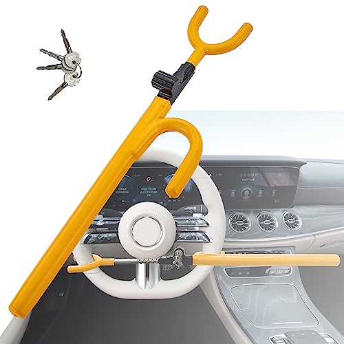 iMonse Heavy Duty Steering Wheel Lock - Yellow