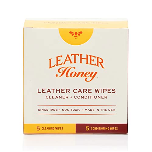 Leather Honey On-The-Go Care Wipe Kit - Clean & Condition - 5 Cleaner/5 Conditioner