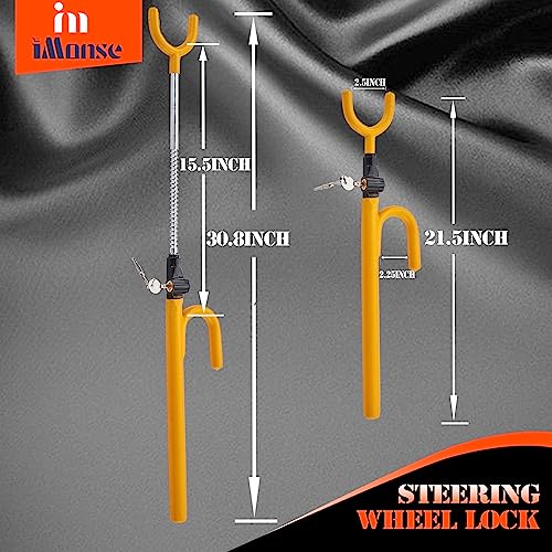 iMonse Heavy Duty Steering Wheel Lock - Yellow