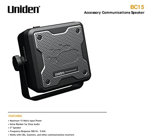 Uniden 15-Watt External Communications Speaker for Car Accessories
