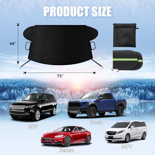 Sompaty Car Windshield Cover for Ice, Snow & UV
