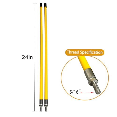 24'' Vertical Snow Plow Blade Markers - Yellow