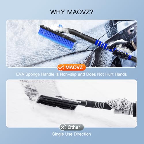 Universal 36" Detachable Ice Scraper, Extendable Snow Brush