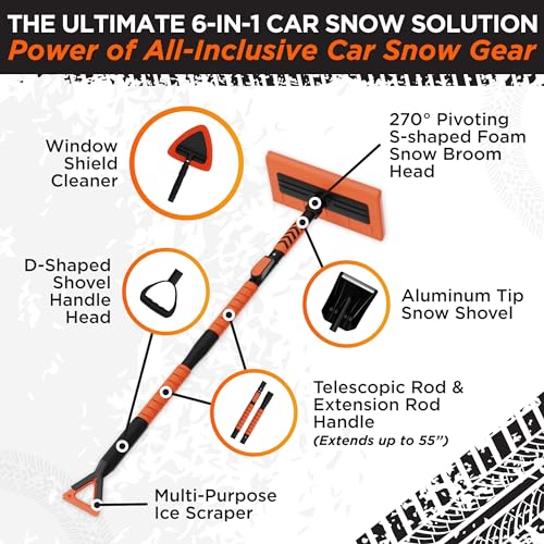 Winter Car Kit with 55" Snow Brush & Ice Scraper