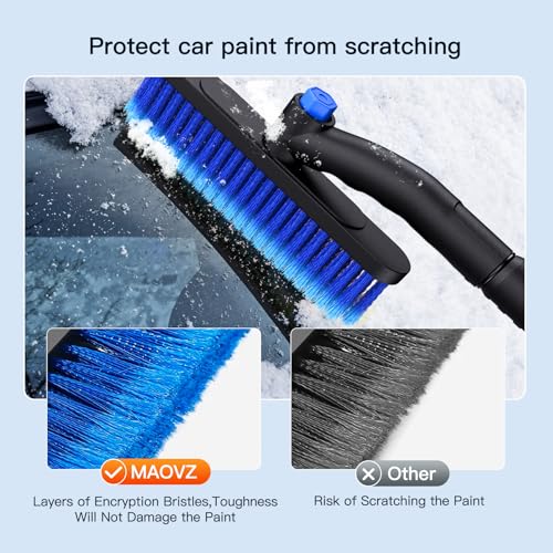 Universal 36" Detachable Ice Scraper, Extendable Snow Brush