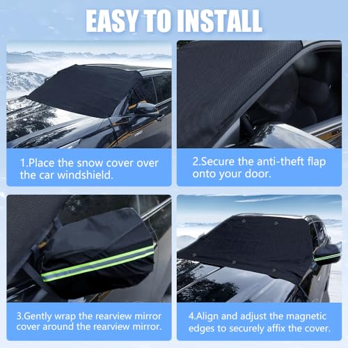 Sompaty Car Windshield Cover for Ice, Snow & UV