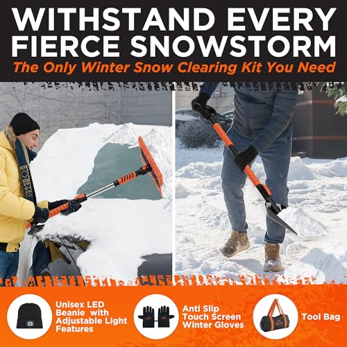 Winter Car Kit with 55" Snow Brush & Ice Scraper