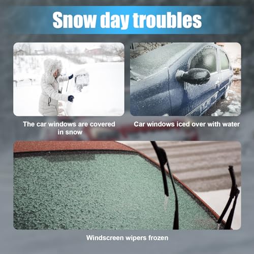 Augeny Car Rear Windshield Cover with Side Mirror Cover