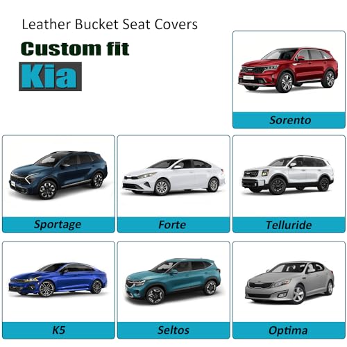 Custom Fit Leather Front Car Seat Cover for Kia