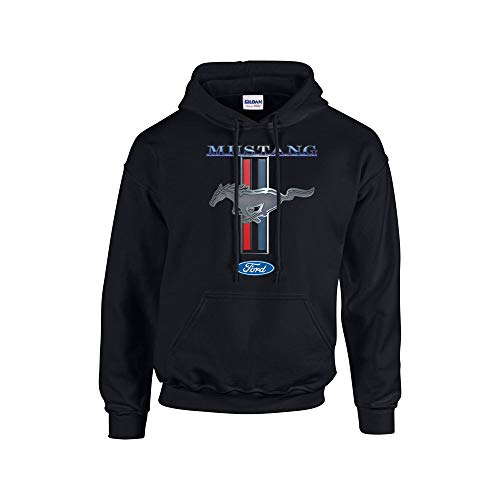 Ford Mustang Pony Logo Hooded Sweatshirt - Muscle Car