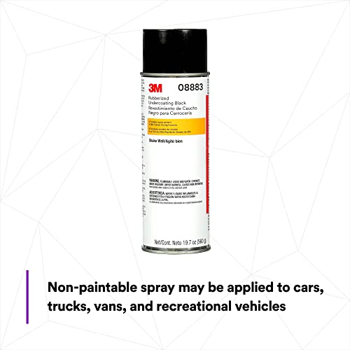 3M Black Rubberized Undercoating Spray for Automotive 19.7oz