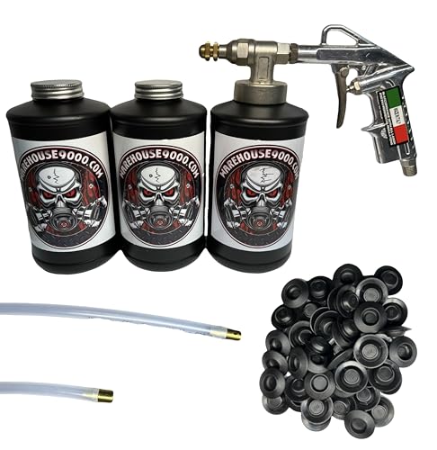Pro Undercoating Gun Kit with 2 Wands & Accessories