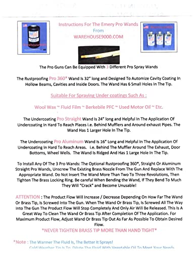 Pro Undercoating Gun Kit with 2 Wands & Accessories