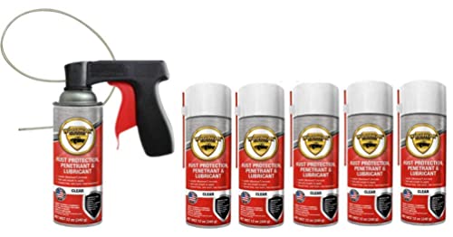 Clear straw woolwax undercoating kit spray can automotive