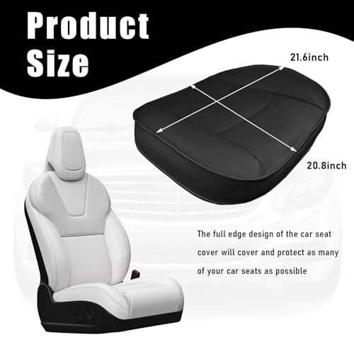 Universal PU Leather Car Seat Bottom Protector, Black