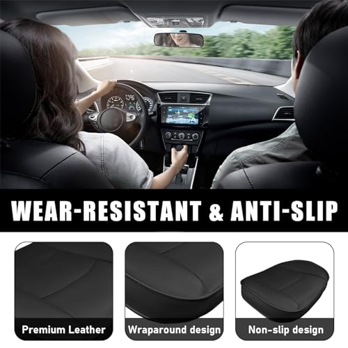 Universal PU Leather Car Seat Bottom Protector, Black