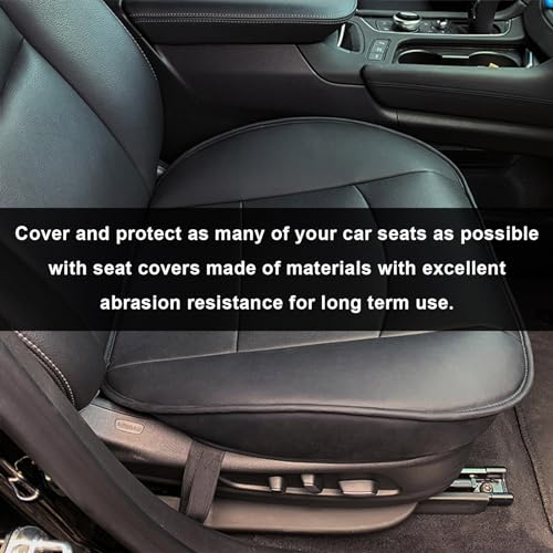 Universal PU Leather Car Seat Bottom Protector, Black