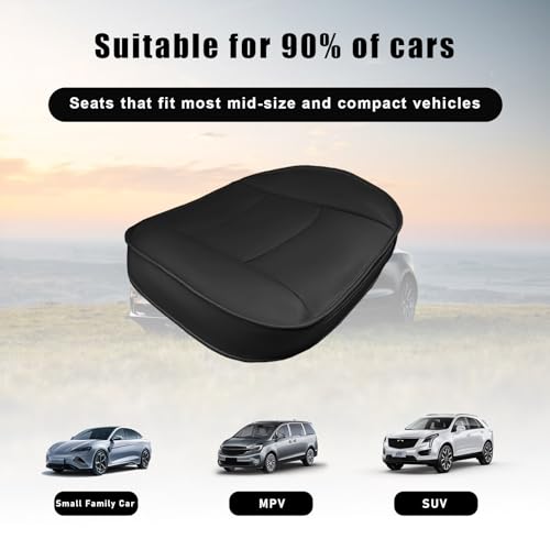 Universal PU Leather Car Seat Bottom Protector, Black