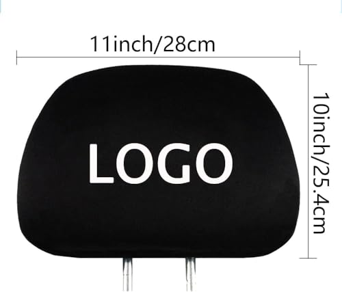 Las Vegas Black Embroidered Auto Seat Covers & Headrests