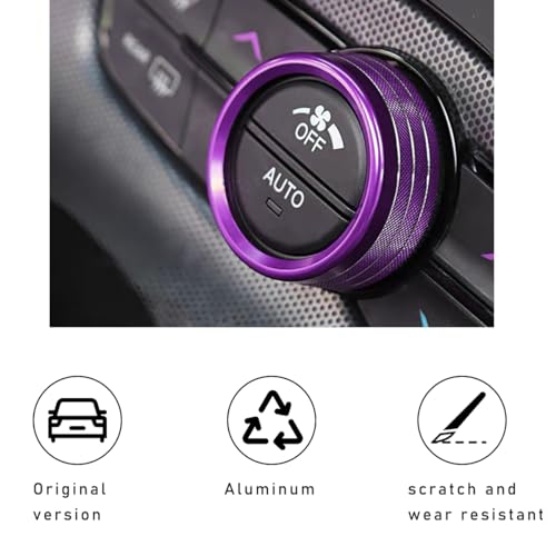 Purple Metal Ignition Button Cover for Challenger Charger